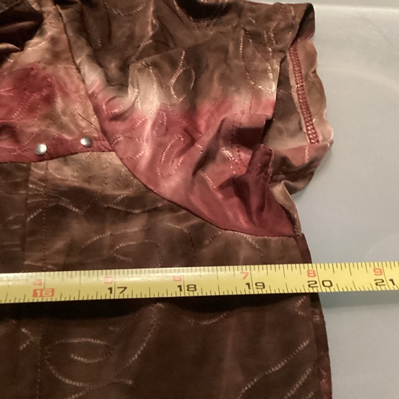 Elegant Tie-Dye Blouse with Stud Accents by Sienna Grace. Junior M. (C5) - Picture 4 of 6